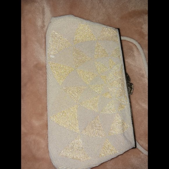 Vintage retro beaded purse clutch bag - Picture 2 of 3